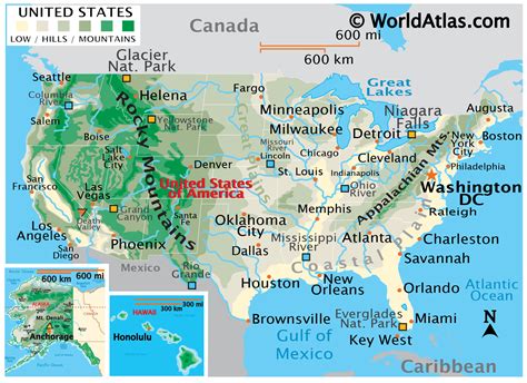 MAP Mountains In The Us Map